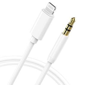 img 4 attached to 🔌 3-футовый аудио кабель Veetone для iPhone - сертифицирован Apple MFi, Lightning к 3.5 мм аудио стерео кабель для iPhone 13/13 Pro/12/11/XS/XR/X 8 7/iPad/iPod для автомобильного стерео/динамика/наушников, поддерживается iOS 15 (белый)