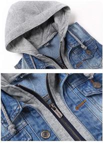 img 2 attached to 👕 LISUEYNE Big Boys Distressed Denim Vest: Trendy Hoodie Jean Outerwear with Ripped Appeal