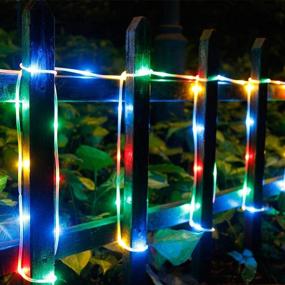 img 2 attached to 🔋 COHOYA Battery Operated Rope String Fairy Strip Lights – 8 Modes Remote Control, Waterproof LED Light for Christmas Decoration – 33 ft 100 LED, Multicolor