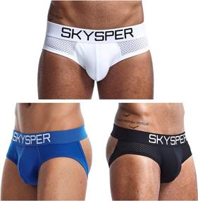 img 4 attached to 🩲 SKYSPER Men's Jockstrap: Breathable Mesh Cotton Jock Straps for Enhanced Comfort and Support in Men's Athletic Underwear