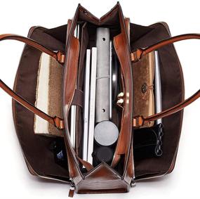 img 2 attached to BOSTANTEN Leather Briefcase Shoulder Handbags Laptop Accessories in Bags, Cases & Sleeves