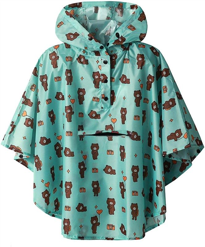 waterproof rain poncho girls x large 로고