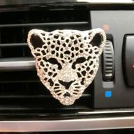 🐆 add a touch of elegance to your car with the 0717.f creative car charm bling leopard head interior decoration - silver logo
