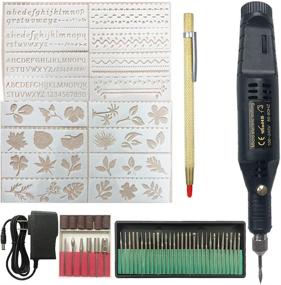 img 1 attached to 🔪 Mini Electric Vibro Engraving Pen DIY Kit for Metal, Glass, Ceramic, Plastic, Wood Jewelry – includes Scriber, Etcher for Precise Engravings