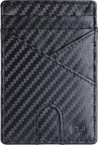 img 4 attached to Brooklyn Bridge Leather Minimalist Pocket Men's Accessories in Wallets, Card Cases & Money Organizers