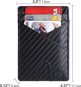 img 3 attached to Brooklyn Bridge Leather Minimalist Pocket Men's Accessories in Wallets, Card Cases & Money Organizers