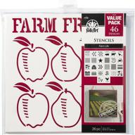 🐄 folkart die cut paper: farm life stencil value pack (26 pieces) - 12 x 12-inch logo