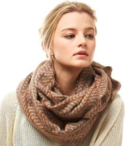 img 4 attached to MIRMARU Womens Infinity Scarf Plaid Brown