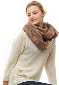 img 2 attached to MIRMARU Womens Infinity Scarf Plaid Brown