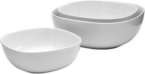 img 2 attached to 🍽️ Porcelain Serving Bowl Set: Elegant Pieces for Stunning Presentation