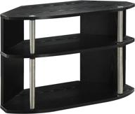 📺 convenience concepts designs2go tv stand with swivel feature in black logo