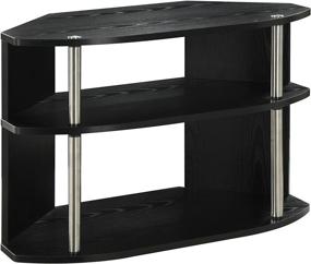 img 4 attached to 📺 Convenience Concepts Designs2Go TV Stand with Swivel Feature in Black