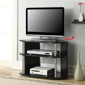 img 3 attached to 📺 Convenience Concepts Designs2Go TV Stand with Swivel Feature in Black