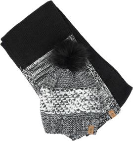 img 4 attached to ❄️ Stay Warm in Style: Free Country Women's Matching Knit Scarf and Beanie Thermal Set