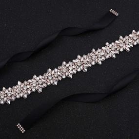 img 3 attached to Handmade Crystal Rhinestone Wedding Silver Burgundy