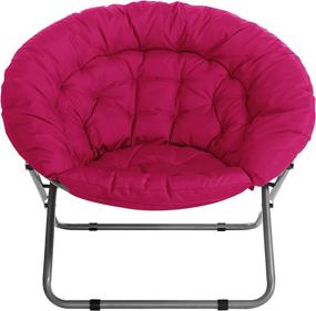 img 3 attached to 🪑 Oversized Pink Polycanvas Foldable Saucer Chair by Urban Shop