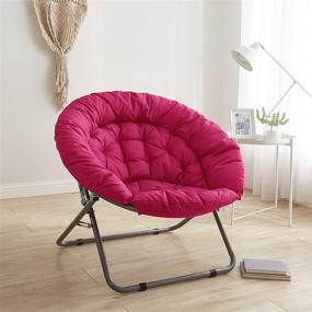 img 1 attached to 🪑 Oversized Pink Polycanvas Foldable Saucer Chair by Urban Shop