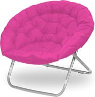 🪑 oversized pink polycanvas foldable saucer chair by urban shop логотип