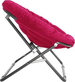 img 2 attached to 🪑 Oversized Pink Polycanvas Foldable Saucer Chair by Urban Shop