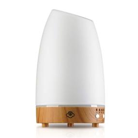 img 4 attached to 🌬️ Serene House Astro White Small 90mm Glass and Light Wood Base Aromatherapy Diffuser