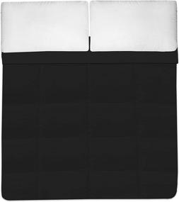 img 1 attached to Black Queen Size Goose Down Alternative Comforter by Sweet Home Collection