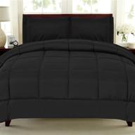 black queen size goose down alternative comforter by sweet home collection logo