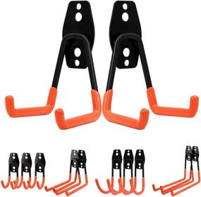 img 4 attached to 🧱 Koostone Steel Garage Hooks - 12 Piece Set for Efficient Garage Organization and Storage in Orange