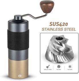 img 1 attached to ☕ HEIHOX Manual Coffee Grinder - Adjustable Conical Stainless Steel Burr Mill, 30g Capacity Portable Mill for Faster Grinding Efficiency from Espresso to Coarse, Ideal for Office, Home, and Camping