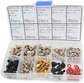 img 4 attached to 🔩 Kalanution 250pcs PC Screws & Standoffs Set Assortment - Complete Kit for Motherboard, Hard Drive, Computer Case, and More!