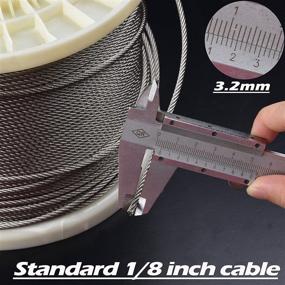 img 1 attached to 🔗 800 Feet Cable Railing 1/8" T316 Marine Grade Stainless Steel Wire Rope for Cable Railing Kit Hardware - Non-Magnetic