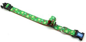 img 2 attached to Winter Wonderland: Adjustable Nylon Dog Collar with Big Smile Paw Design