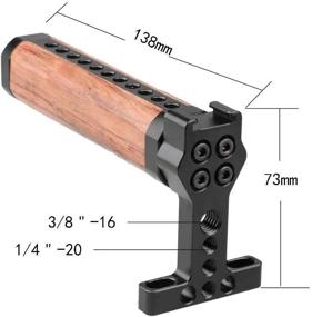 img 1 attached to 🎥 CAMVATE Brazilian Wooden Camera Cage Top Handle Grip