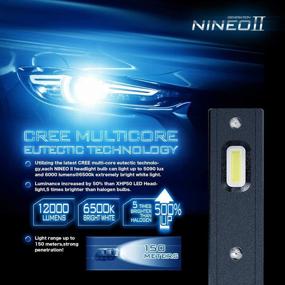 img 3 attached to Лампы NINEO H1 LED - сверхяркие 12000LM 60W замена галогенных ламп, 6500K все в одном наборе для преобразования с регулируемым углом излучения в 360°.