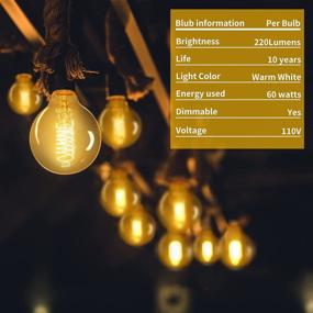 img 2 attached to 💡 6-Pack Globe Edison Bulbs, Vintage 60w Spiral Filament Light Bulb, E26 Base - Amber Tinted - 120V Dimmable - G80 Decorative Lightbulbs