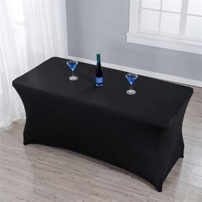 img 2 attached to 🍸 Stretch Spandex Rectangle Cocktail Tablecloth