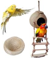 coco parrot breeding box - natural bird nest & hanging 🦜 toy for budgies, parakeets, cockatiels, conure, canary, finch & pigeon cage play logo