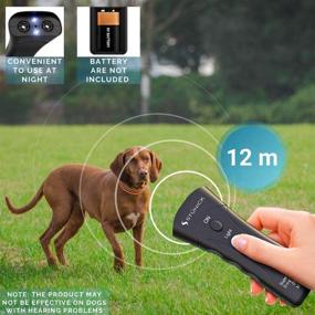 img 4 attached to 🐶 Handheld Anti Barking Device for Dogs - Ultrasonic Dog Deterrent, Portable Pet Trainer and Silencer - Indoor & Outdoor Use | PetsCare