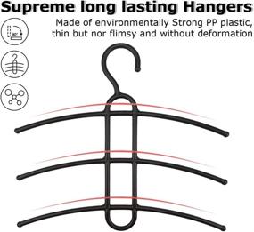 img 3 attached to Upra Shirt Hangers Space Saving Plastic 10-Pack - Ultimate Closet Organizers for Coats, Jackets, Pants, Dresses, Scarves - Non-Slip, Durable & Multi-Functional - Perfect Dorm Room/Apartment Essentials