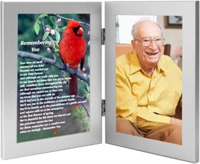 img 1 attached to Remembering You Memorial Photo Frame - Sympathy Gift for Loss of Loved One - Funeral Keepsake with Poem on Cardinal Print, Add 4x6 Inch Photo