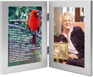 remembering you memorial photo frame - sympathy gift for loss of loved one - funeral keepsake with poem on cardinal print, add 4x6 inch photo логотип