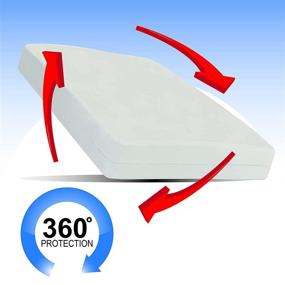 img 2 attached to 🛏️ Ultimate Crib Mattress Protector: Zippered Encasement for Optimal Safety and Uninterrupted Sleep - 100% Waterproof, Maximum Protection, and Full Coverage