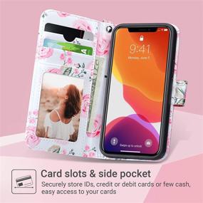 img 3 attached to Stylish ULAK iPhone 12 Mini Wallet Case - Women's PU Leather Flip Wallet with Card Holders, Kickstand, and Phone Protection in Rose Gold - 5.4 Inch