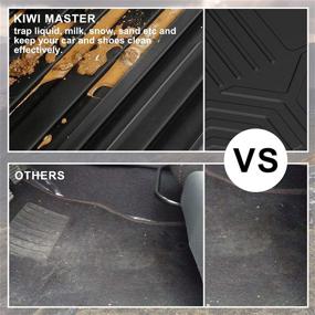 img 1 attached to 🚗 KIWI MASTER All-Weather Floor Mats Compatible with 2018-2021 Honda Accord Accessories - Front & Rear 2 Row Seat TPE Slush Liner Set in Black - Suitable for All Models