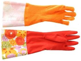 img 2 attached to Decorative Boutique Cleaning Dishwashing Gloves