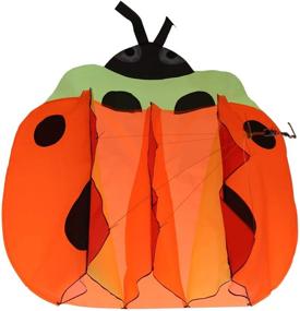 img 4 attached to 🪁 IMAGE 3D Kite Large Orange Ladybird Breeze: Frameless Soft Parafoil Beach Kite - Perfect Gift for Kids and Family Fun