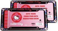 🌟 блестящая двойная рамка для номерного знака sanrio love hello kitty hearts: набор автоаксессуаров из пластика с блёстками логотип