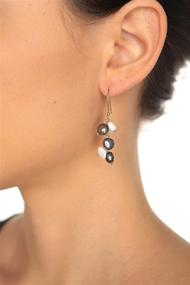 img 2 attached to HinsonGayle Freshwater Pearl Earrings for Girls: Exquisite Jewelry for Young Fashionistas