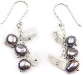 img 3 attached to HinsonGayle Freshwater Pearl Earrings for Girls: Exquisite Jewelry for Young Fashionistas