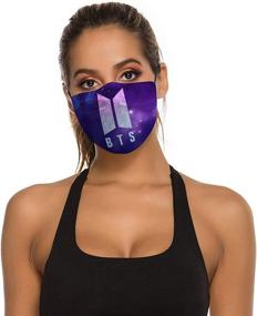 img 1 attached to 🧣 Face Mask Scarf Set with 6 Filters - Reusable, Adjustable, Washable Balaclava for Adults and Teens