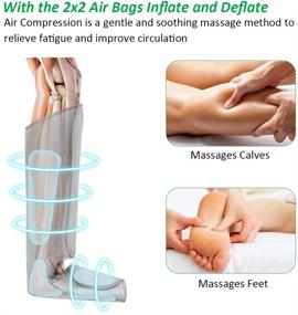 img 2 attached to Foot and Calf Massager with Heat, 3 Modes, 4 Intensities - Leg Compression Machine for Muscle Relaxation in Home and Office Use